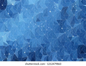 Blue White Polygonal Mosaic Background, Vector illustration, Creative Business Design Templates