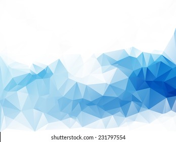 Blue White  Polygonal Mosaic Background, Vector illustration,  Creative  Business Design Templates    