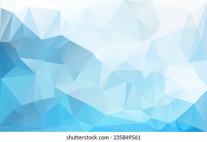 Blue White  Polygonal Mosaic Background, Vector illustration,  Creative  Business Design Templates 