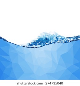 Blue White Polygonal Mosaic Background, Vector illustration, Creative Business Design Templates