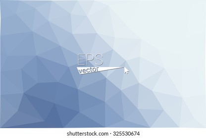Blue white Polygonal Mosaic Background, Vector illustration, Creative Business Design Templates