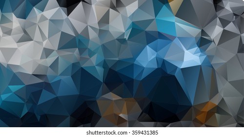 Blue and white Polygonal Mosaic Background, Vector illustration, Business Design Templates