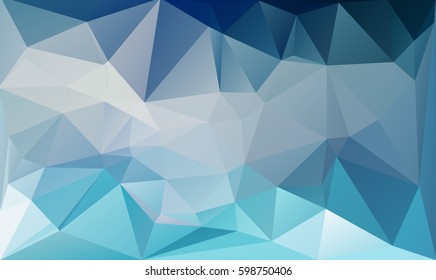 Blue White Polygonal Mosaic Background, Vector illustration, Creative Business Design Templates
