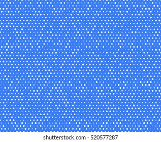 Blue and White Pop art background. Different circles on a blue background.