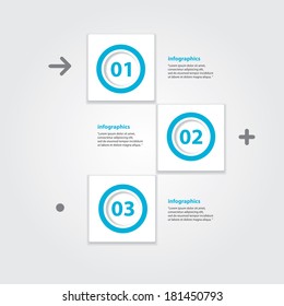 blue and white progress paper banners / can be used for infographics / numbered banners / horizontal cutout lines / graphic or website layout vector