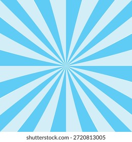 Ilustración vectorial de fondo de ráfaga radial azul y blanco