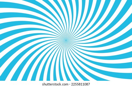 Ilustración de fondo del vector de rayos solares de movimiento radial azul blanco