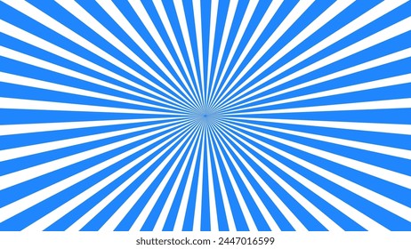 Blue and white rays background	