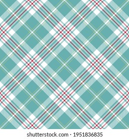Blue, white and red argyle plaid. Tartan pattern for textile, paper and other prints.