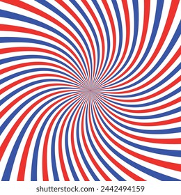 Blue white and red burst background