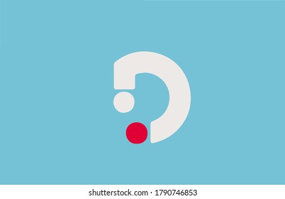 icono del logotipo de la letra del alfabeto D rojo azul. Diseño sencillo para empresas y negocios