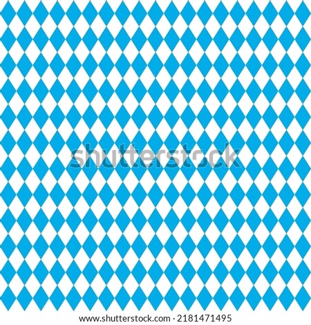 Blue and white rhombus pattern, fashion.
Oktober fest traditional pattern