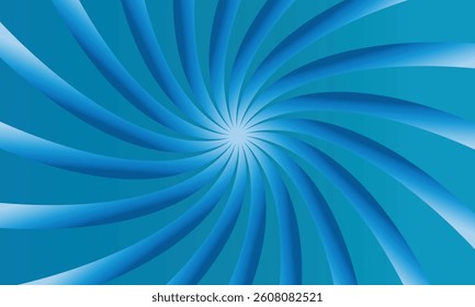 Blue and white rotating hypnosis spiral Background