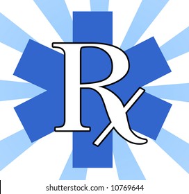 Blue White Rx Illustration Stock Vector (Royalty Free) 10769644 ...