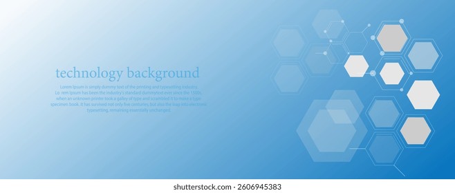 Blue and white science technology abstract technology innovation concept vector background and glowing light with some Elements of this image panorama