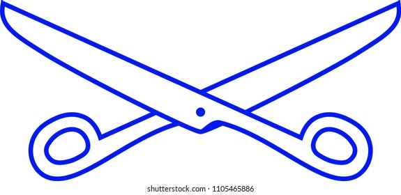 Blue White Scissors illustration