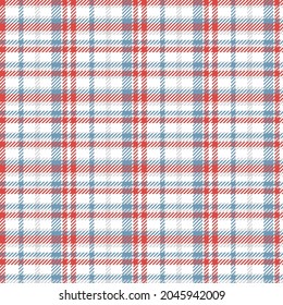 Blue and white Scottish cage. Winter Pattern. Plaid. Seamless Pattern