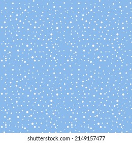 Blau-weißer, nahtloser Konfetti-Hintergrund. Hellblaues abstraktes Muster mit Punktstruktur. Vektorpolka hat einen Holzhintergrund.