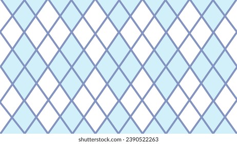 Blue and white seamless geometric pattern argyle background