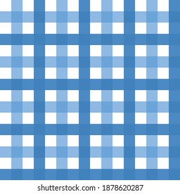 Blue and white seamless gingham pattern