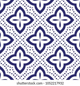 Patrón transparente azul y blanco. Geométrico. Ornamento, Minimal, Tradicional, Étnico, Árabe, Turco, Motivos Indios. Excelente para tejidos y tejidos, papel pintado, embalaje o cualquier idea deseada. 
