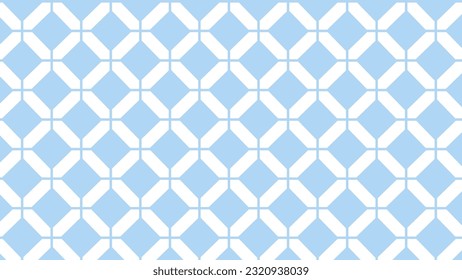 Patrón transparente azul y blanco con adorno