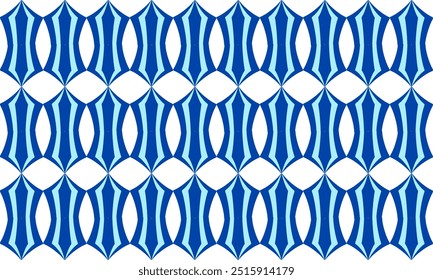 Padrão sem emenda azul e branco, textura azul e branca, diamante azul de dois tons, padrão de repetição de xadrez oval, imagem repleta, design para impressão de tecido, hexágono