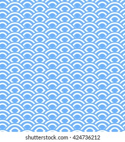Blue and white seamless wave stripes patterns,Repeating texture tiles vector design 