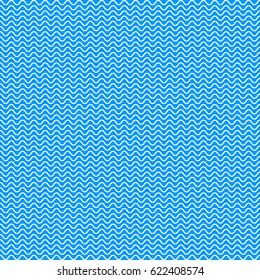 Blue and white seamless wavy pattern. Abstract sea background. Vector illustration.