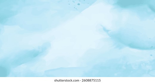 Blue and White Serenity: Abstract Watercolor Composition with Gentle Brush Strokes That Create a Calming and Dreamlike Effect

