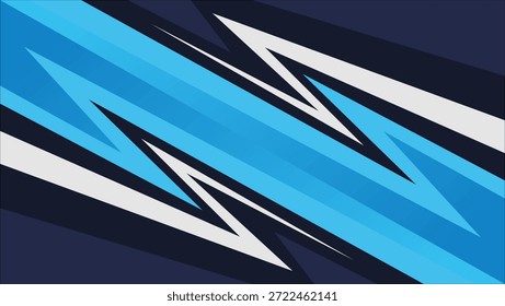 Fondo de deportes de rayas diagonales agudas azules y blancas	