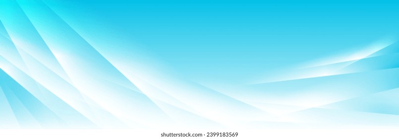 Blue white shiny curved stripes abstract background. Vector banner design