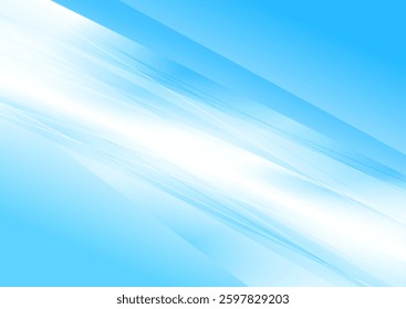 Blue and white shiny smooth stripes abstract modern tech background. Concept vector design