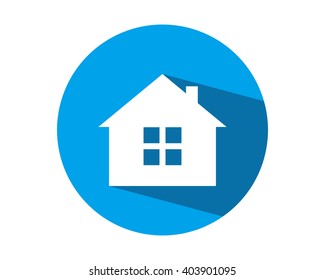 blue white silhouette real estate residence residency residential home house housing property image icon