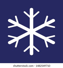 Blue and white snowflake icon