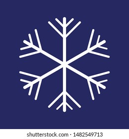 Blue and white snowflake icon