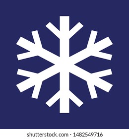 Blue and white snowflake icon