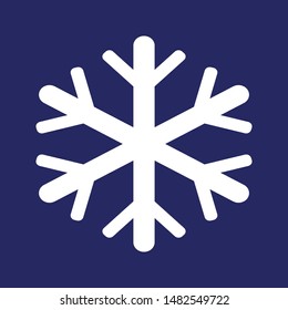 Blue and white snowflake icon