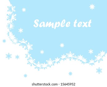 Blue and white snowflakes background