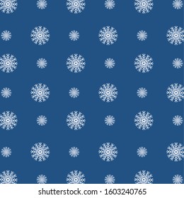 Blue and white snowflakes background design, Winter season merry christmas decoration card invitation celebration and holiday theme Vector illustration