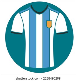 The blue and white soccer jersey is the pride of the Argentina national team