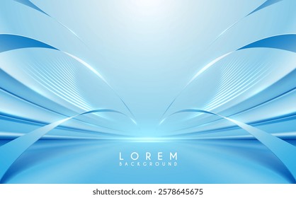 Blue and white soft lines background
