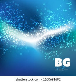 Blue and White Sparkling Wallpaper Background, Flyer or Cover Design for Your Business with Abstract Blurred Pattern - Applicable for Reports, Presentations, Placards, Posters-Creative Vector Template