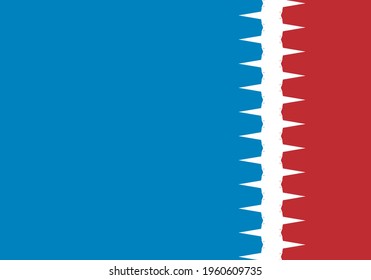 
Blue, white spiked and red background