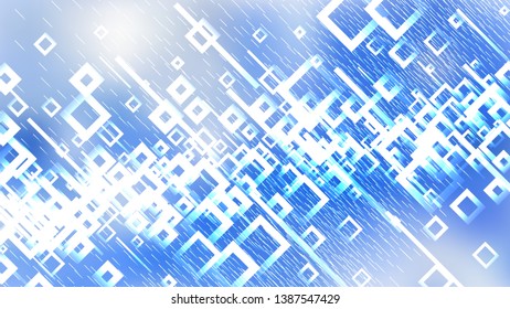 Blue and White Squares Abstract Background