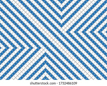 Blue and white squares on a gray background. Abstract composition. Vector illustration.