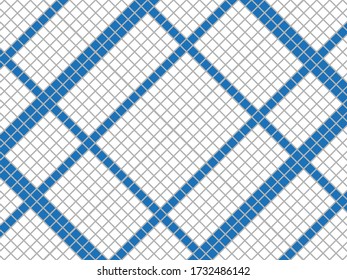 Blue and white squares on a gray background. Abstract composition. Vector illustration.