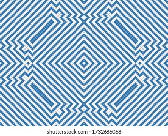 Blue and white squares on a gray background. Abstract composition. Vector illustration.