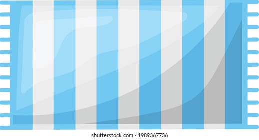 blue and white striped beach towel Concept, sand resistant towel Vector Icon Design, Summer Spring activities Symbol, Hot Weather Sign, Warmest Season Elements Stock illustration