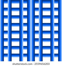 Blue white striped cross background, Two tone blue grid, illustration vector image design for fabric printing, repeat pattern